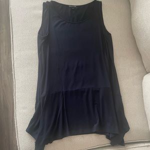 Eileen Fisher navy blue rayon tank top